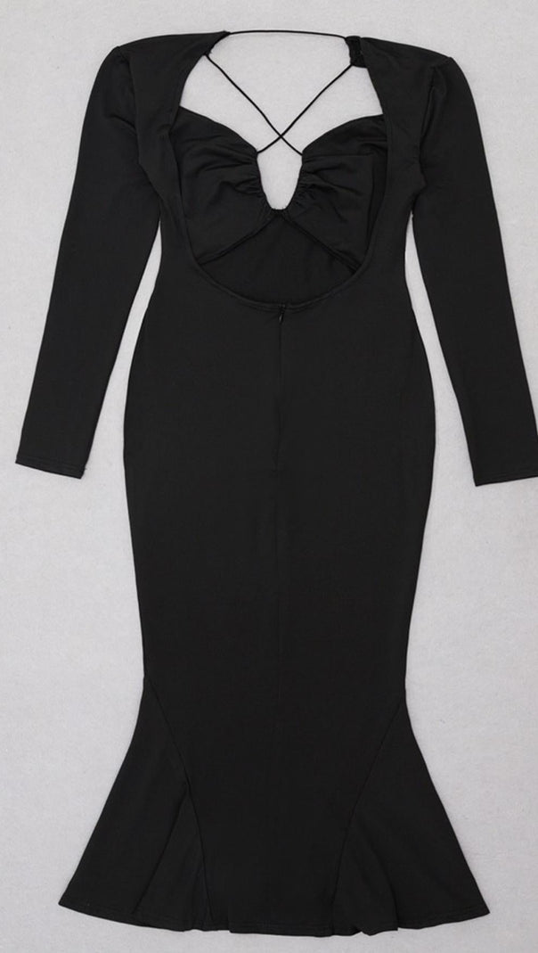 AIIZIE PLUS SIZE LONG SLEEVES MIDI DRESS - product image