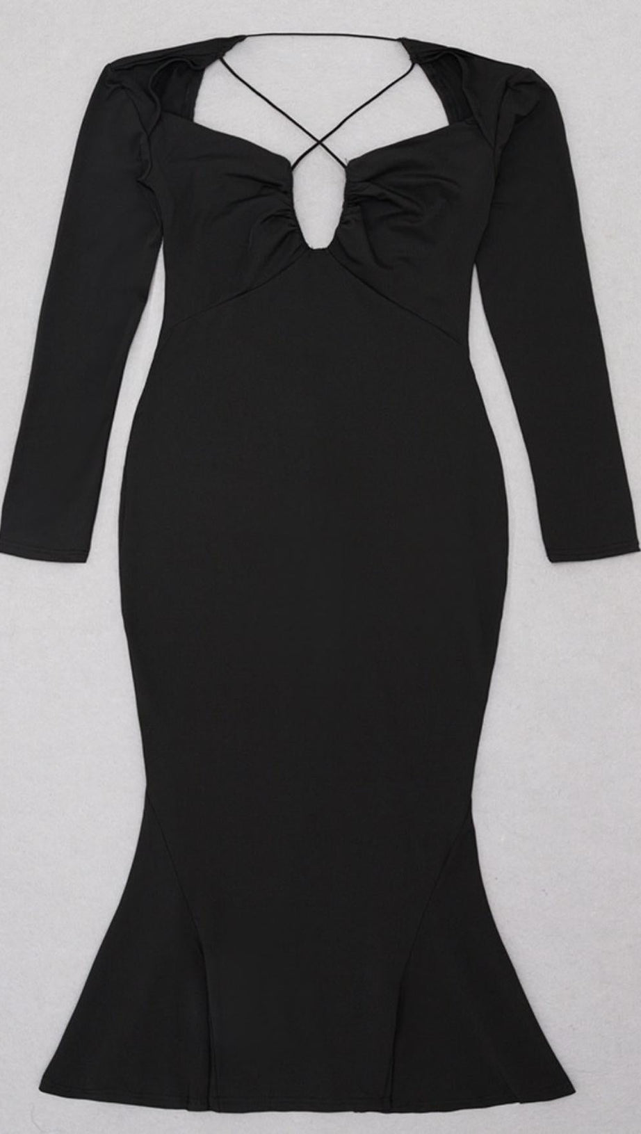 ABITO MIDI A MANICHE LUNGHE TAGLIE FORTI