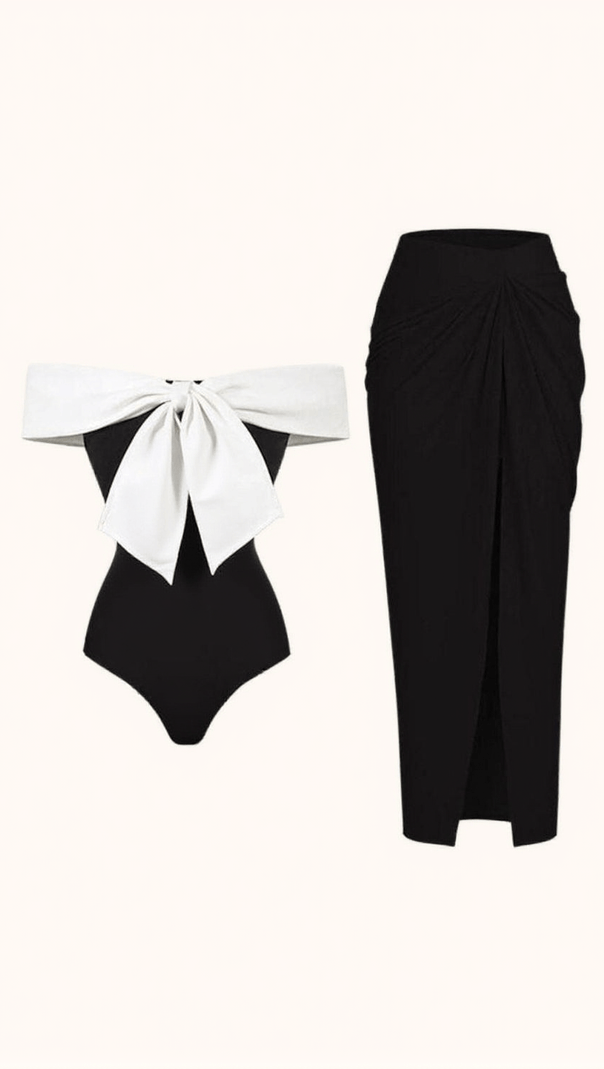 AIIZIE DAISY OFF SHOULDER SWIMWEAR TWO PIECE SET - product image