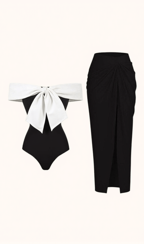 Daisy Off Shoulder Swimwear Two Piece Set