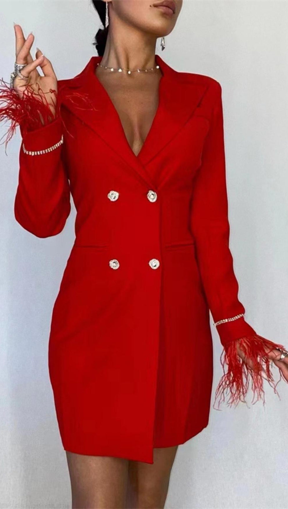 MINIABITO SCOLLO SCHIENA CON PIUME