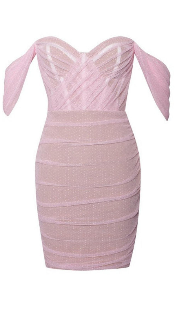 AIIZIE OFF THE SHOULDER BODYCON MINI DRESS - product image