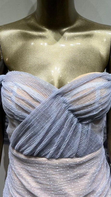 MINI ABITO ADERENTE CON SPALLE SCOPERTE