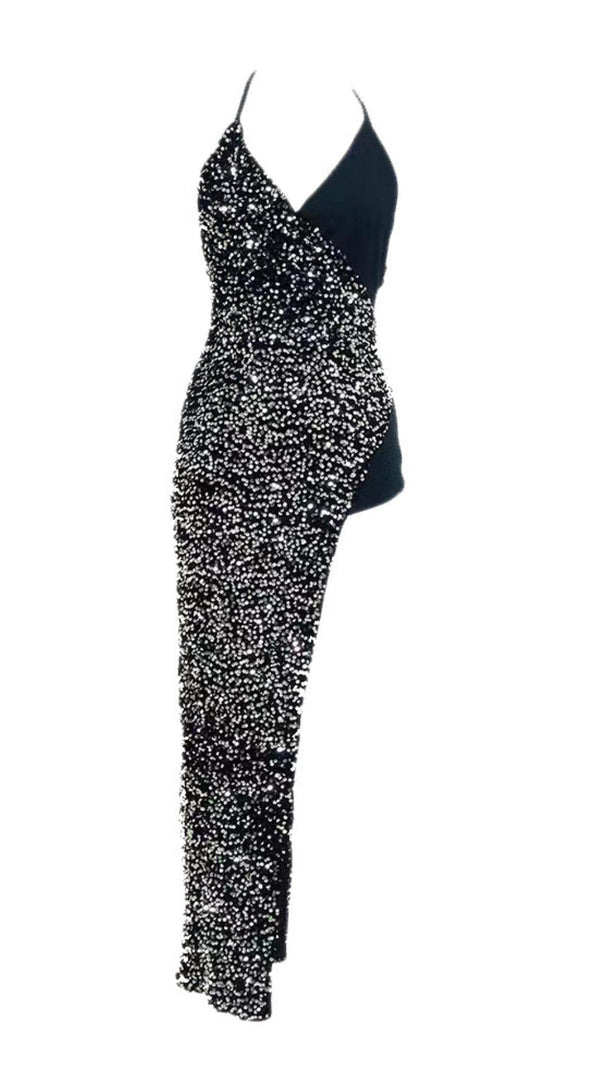 AIIZIE SEQUIN BANDAGE BACKLESS MINI DRESS - product image