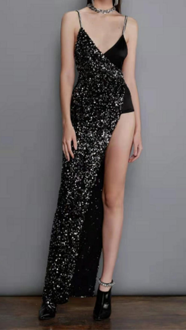 AIIZIE SEQUIN BANDAGE BACKLESS MINI DRESS - product image