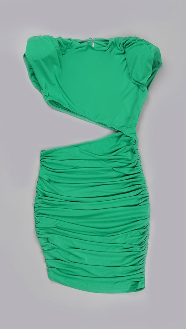 AIIZIE CUT OUT RUCHED MINI DRESS - product image