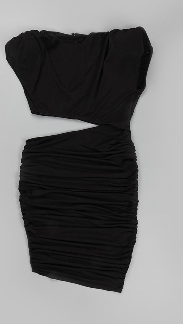 Cut Out Ruched Mini Dress