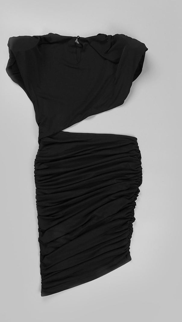 Cut Out Ruched Mini Dress