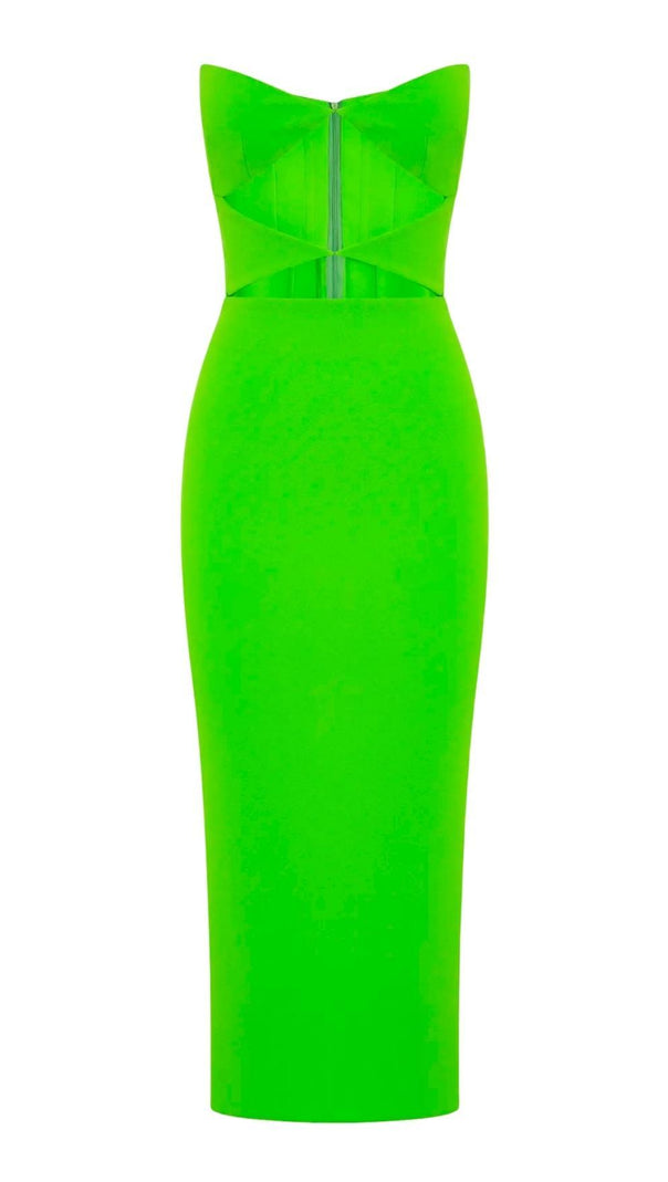 AIIZIE CUT OUT STRAPLESS MIDI DRESS - product image