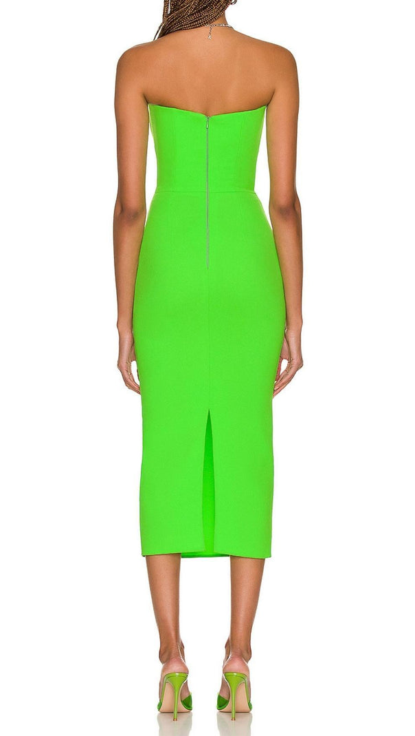 AIIZIE CUT OUT STRAPLESS MIDI DRESS - product image