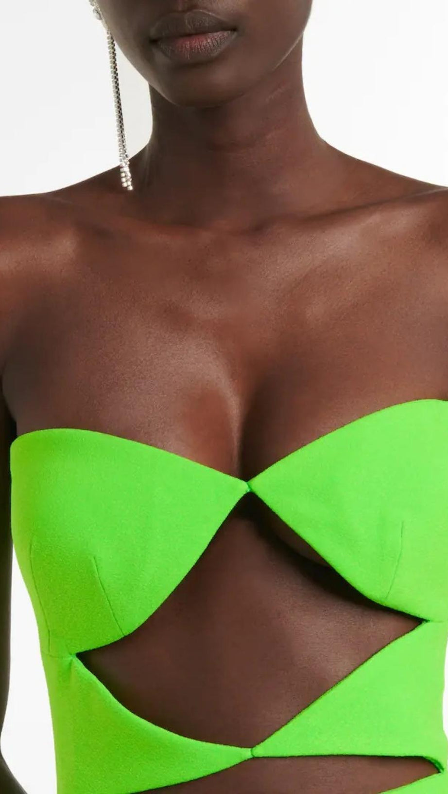 CUT OUT STRAPLESS MIDI DRESS