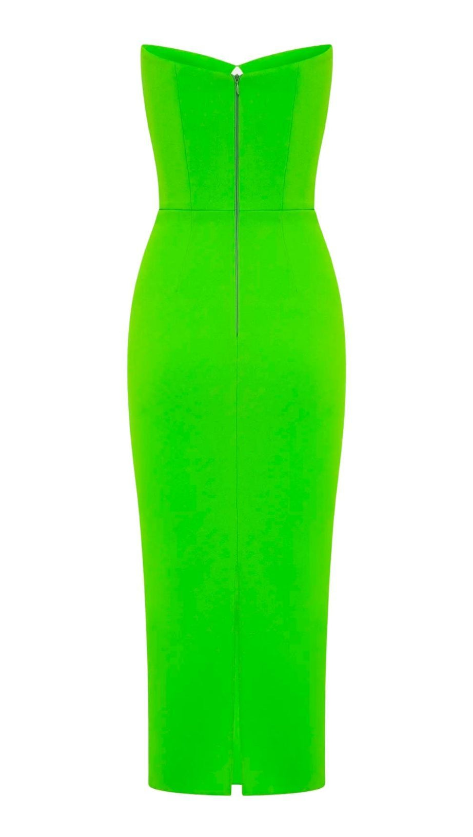 CUT OUT STRAPLESS MIDI DRESS
