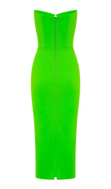 CUT OUT STRAPLESS MIDI DRESS