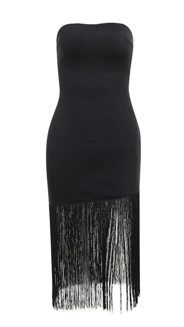 AIIZIE FRINGED STRAPLESS MINI DRESS - product image