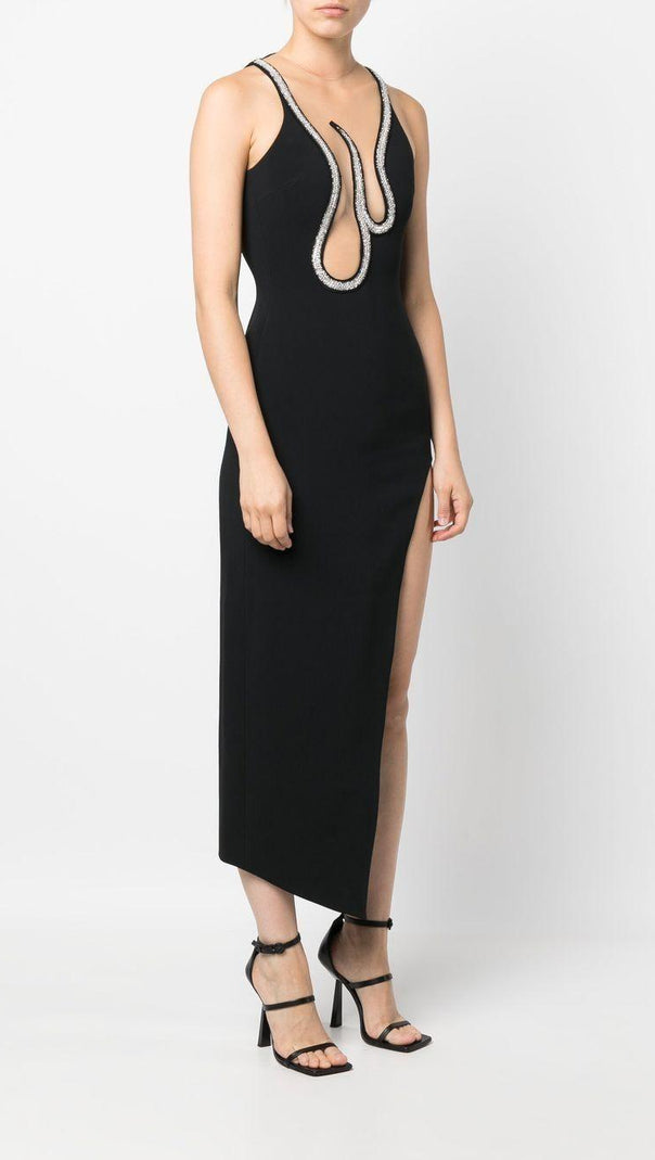AIIZIE HALTER BANDANGE MIDI DRESS - product image
