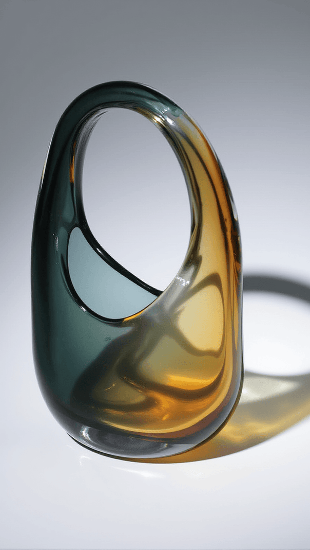 AIIZIE ELVIRA AMBER OMBRE GLASS BAG - product image