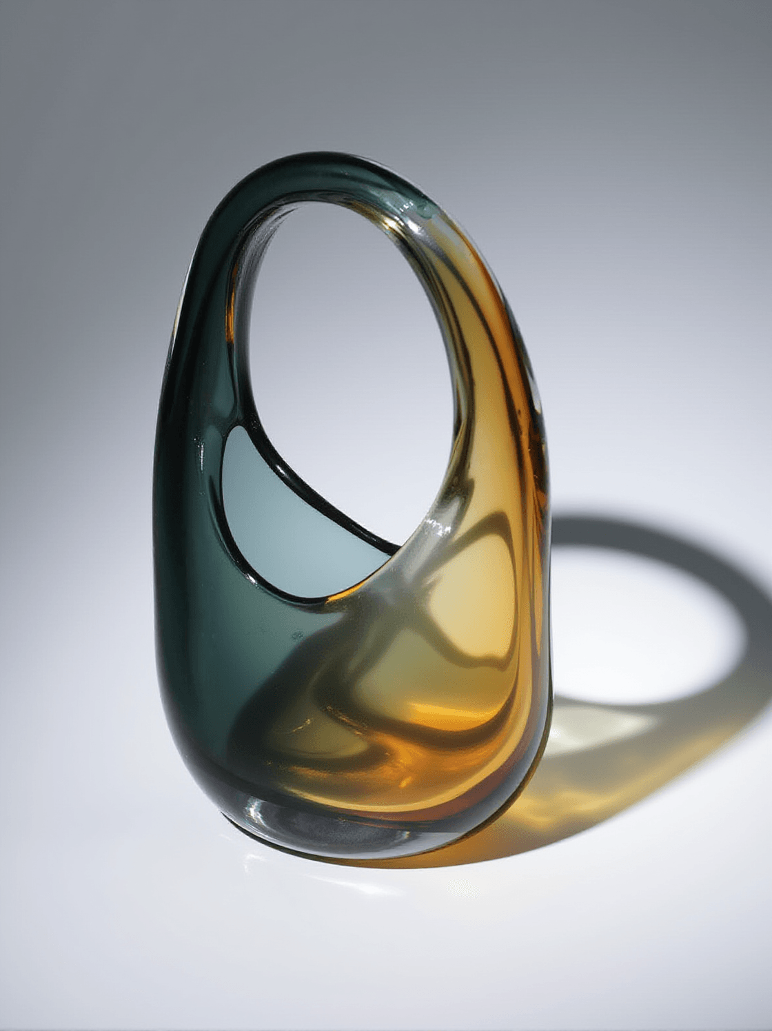 ELVIRA AMBER OMBRE GLASS BAG