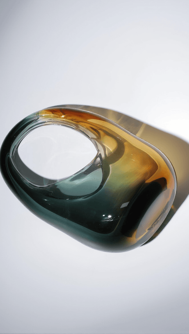 AIIZIE ELVIRA AMBER OMBRE GLASS BAG - product image