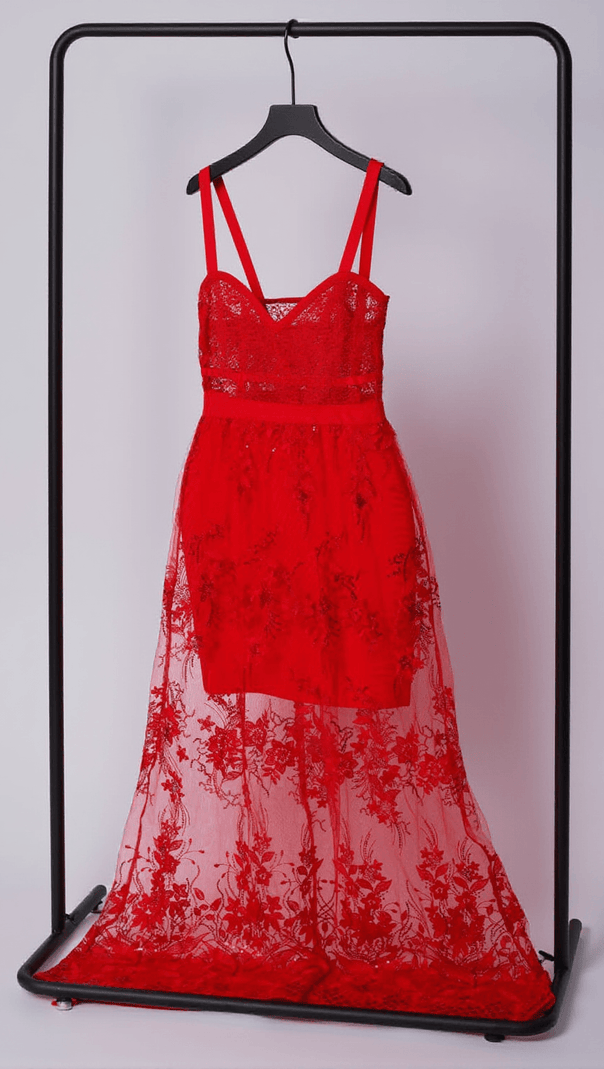 AIIZIE AMIRAH MAXI DRESS IN RED - product image