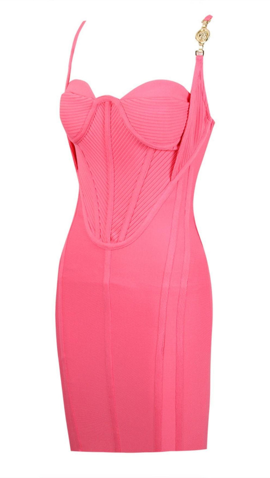 BANDAGE FISHBONE MINI DRESS