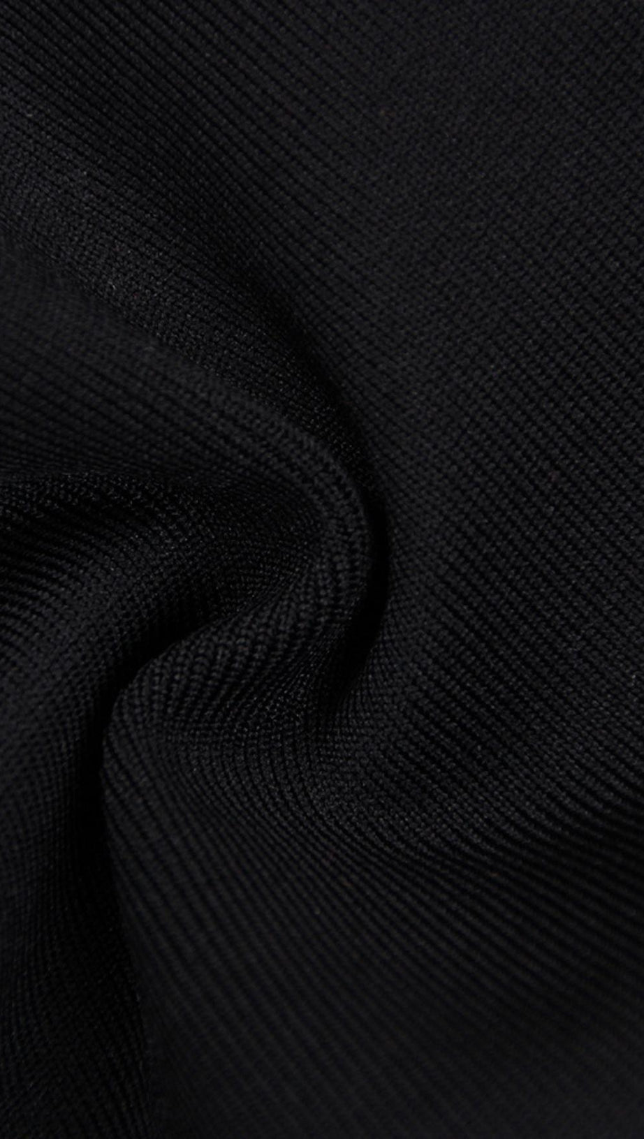 FEATHER BODYCON MAXI DRESS IN BLACK