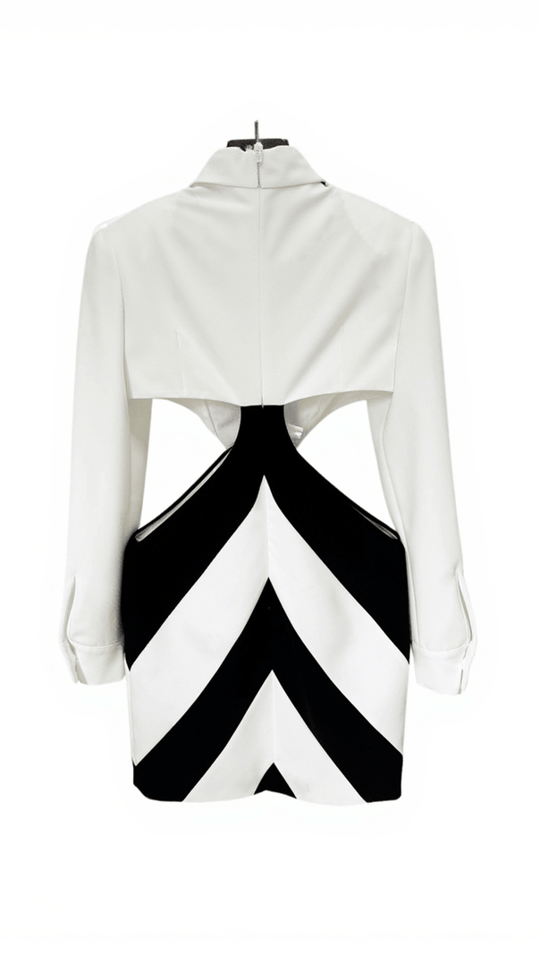 AIIZIE WAMBACH FOLDED COLLAR CUTOUT MINI DRESS - product image