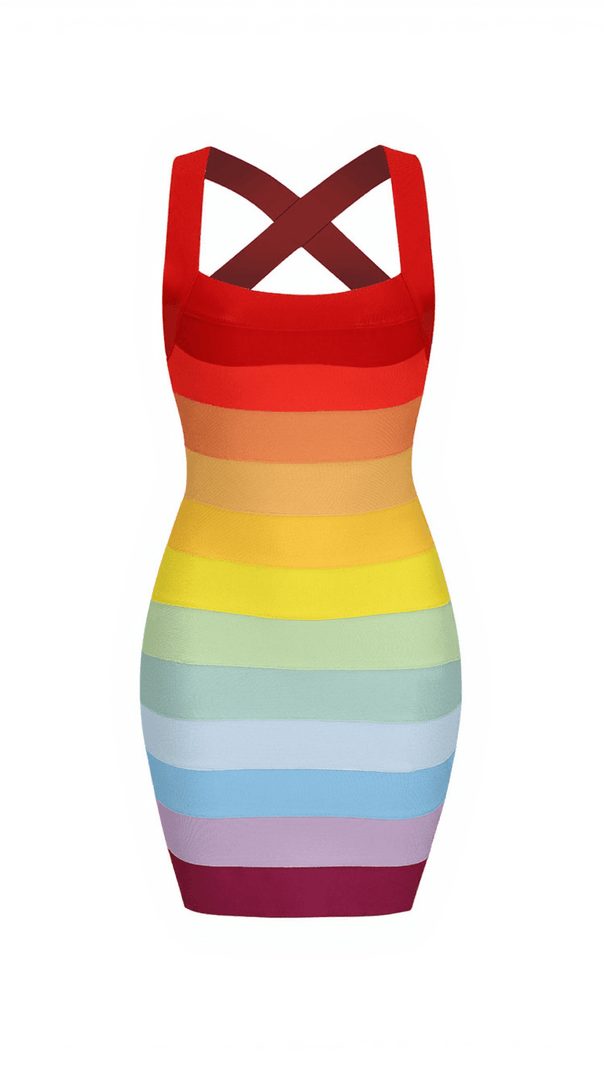 AIIZIE ECKSTEIN PATCHWORK BANDAGE MINI DRESS - product image
