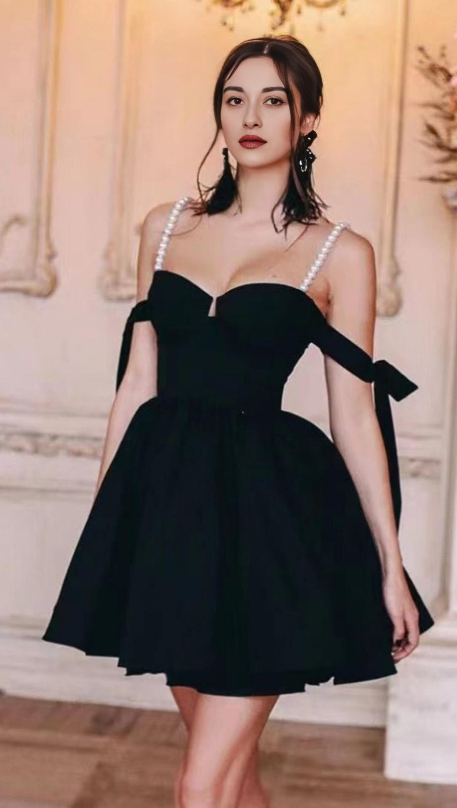 PEARL BANDAGE MINI DRESS