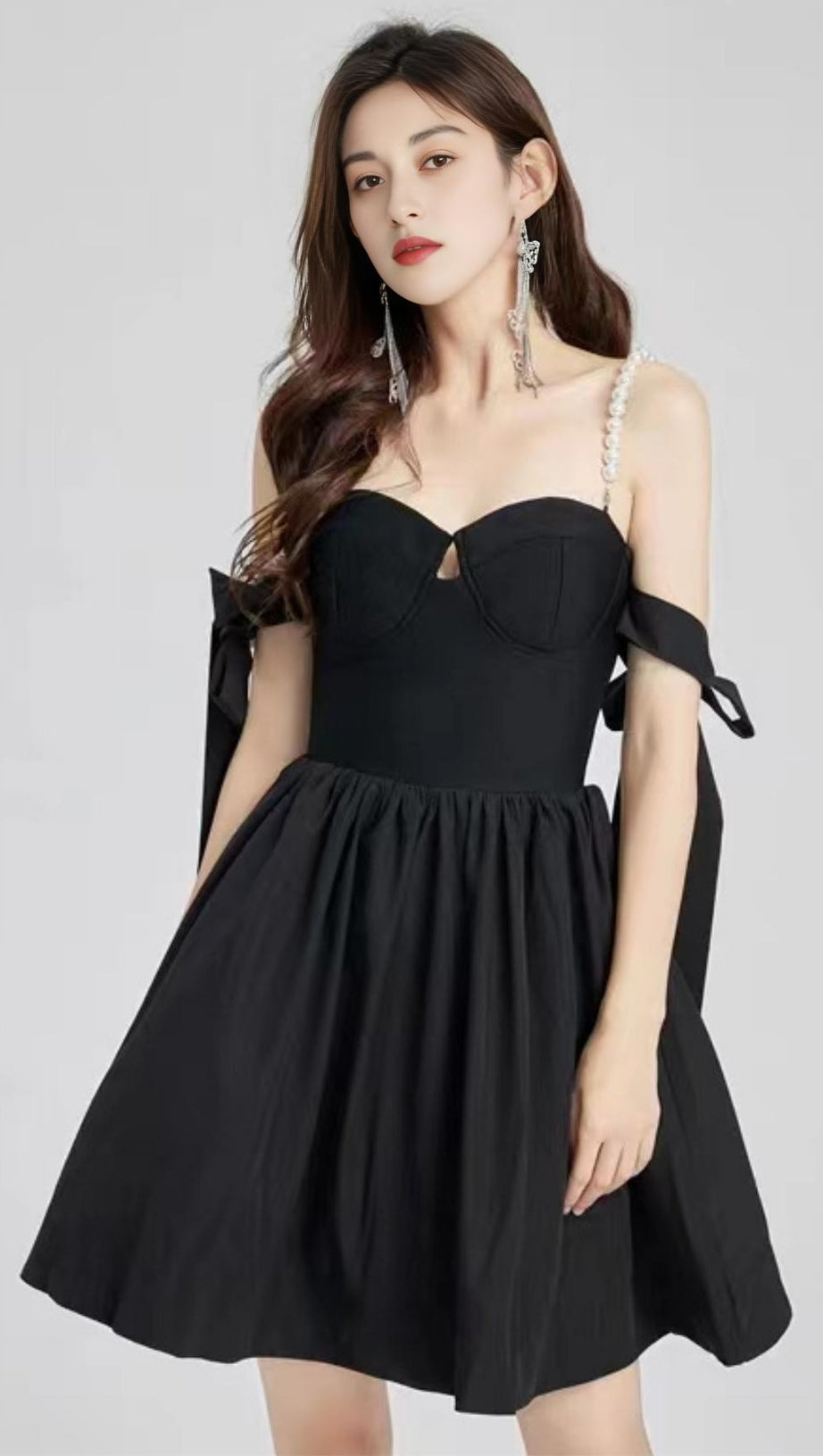 PEARL BANDAGE MINI DRESS