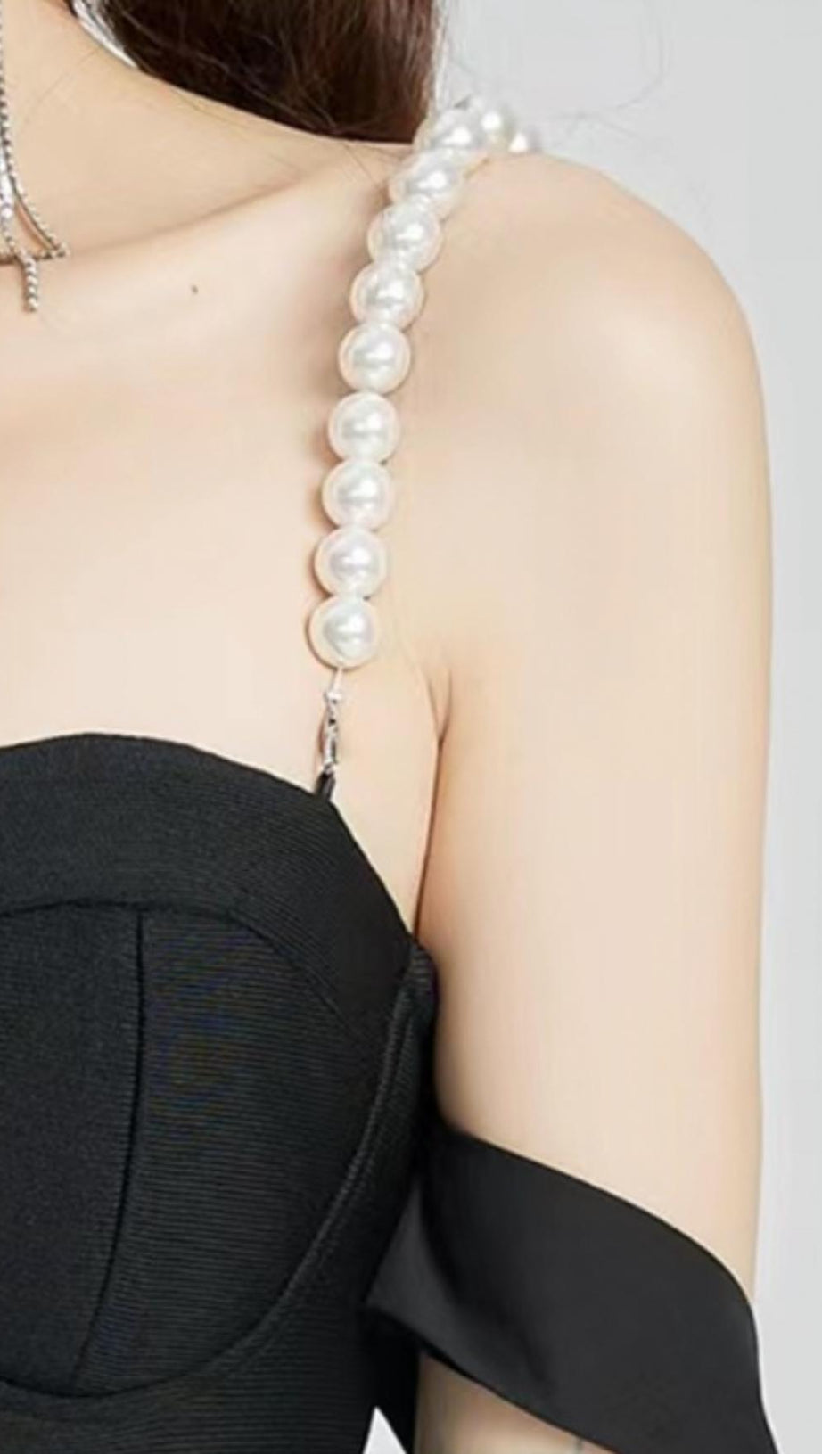 PEARL BANDAGE MINI DRESS