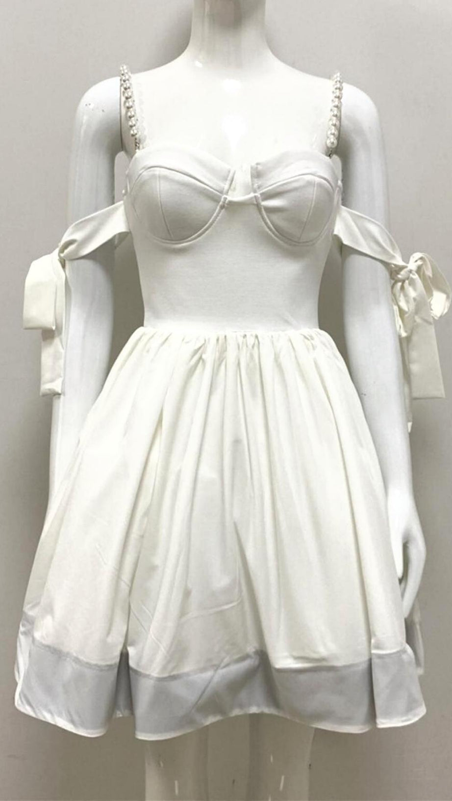 PEARL BANDAGE MINI DRESS