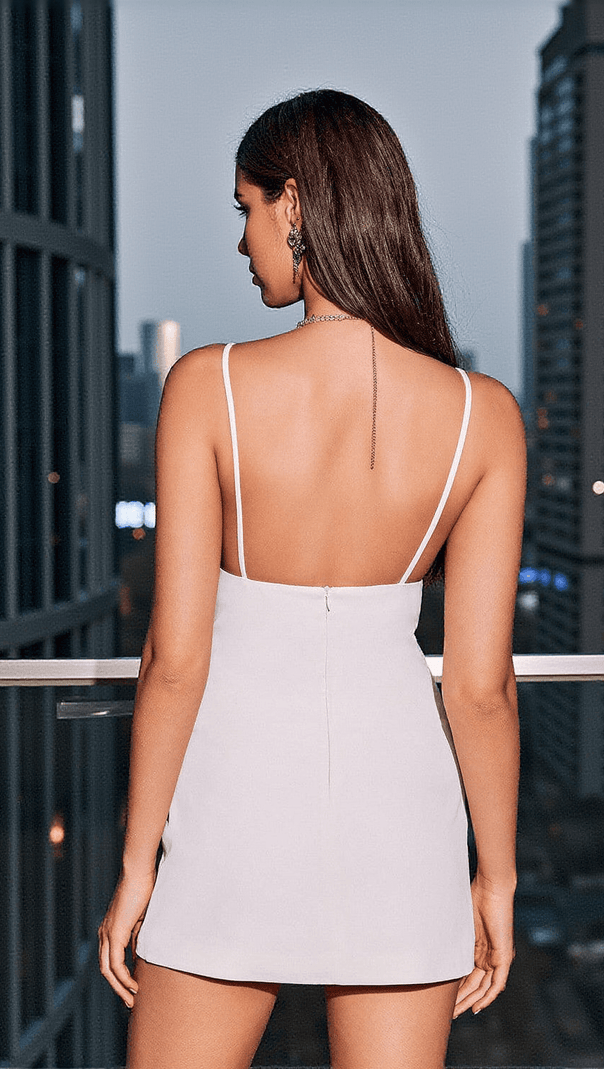 AIIZIE MARJANI SPAGHETTI FLOWER MINI DRESS - product image