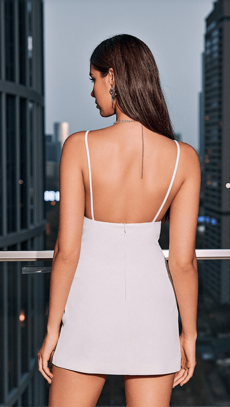 Marjani Spaghetti-Blumen-Minikleid