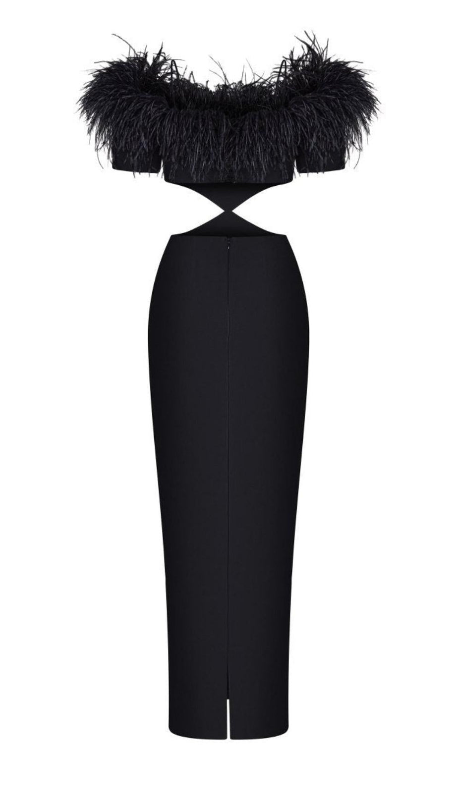 BANDAGE BACKLESS MAXI DRESS IN BLACK
