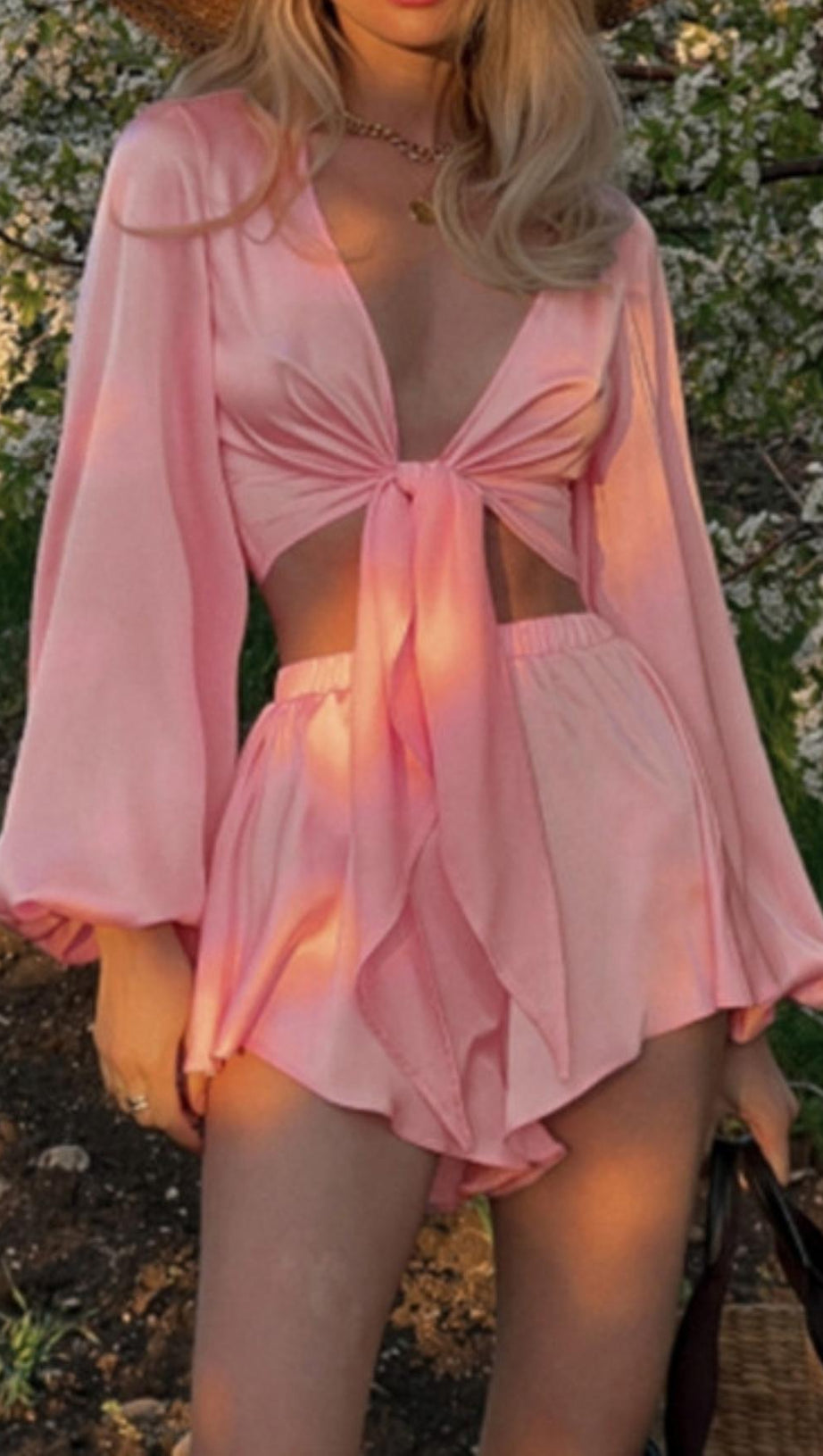 SET DUE PEZZI A MANICHE LUNGHE BANDAGE