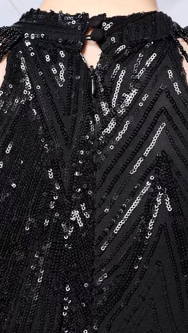 ABITO LUNGO CON PAILLETTES