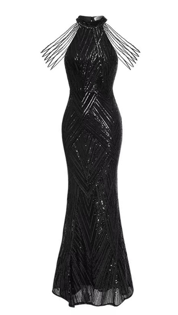 ABITO LUNGO CON PAILLETTES