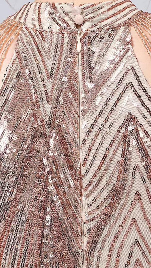ABITO LUNGO CON PAILLETTES