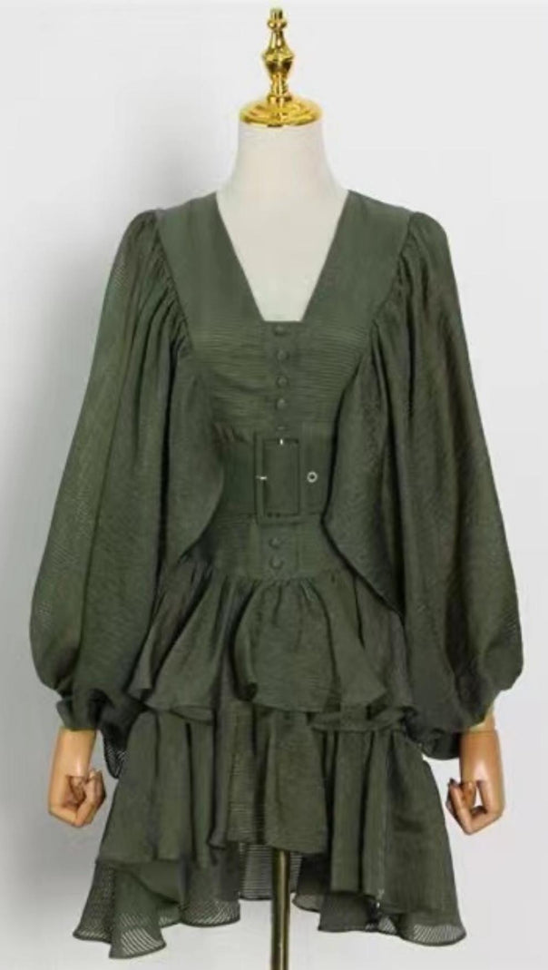 MINI ABITO DRAPPEGGIATO CON SCOLLO AVVOLTO