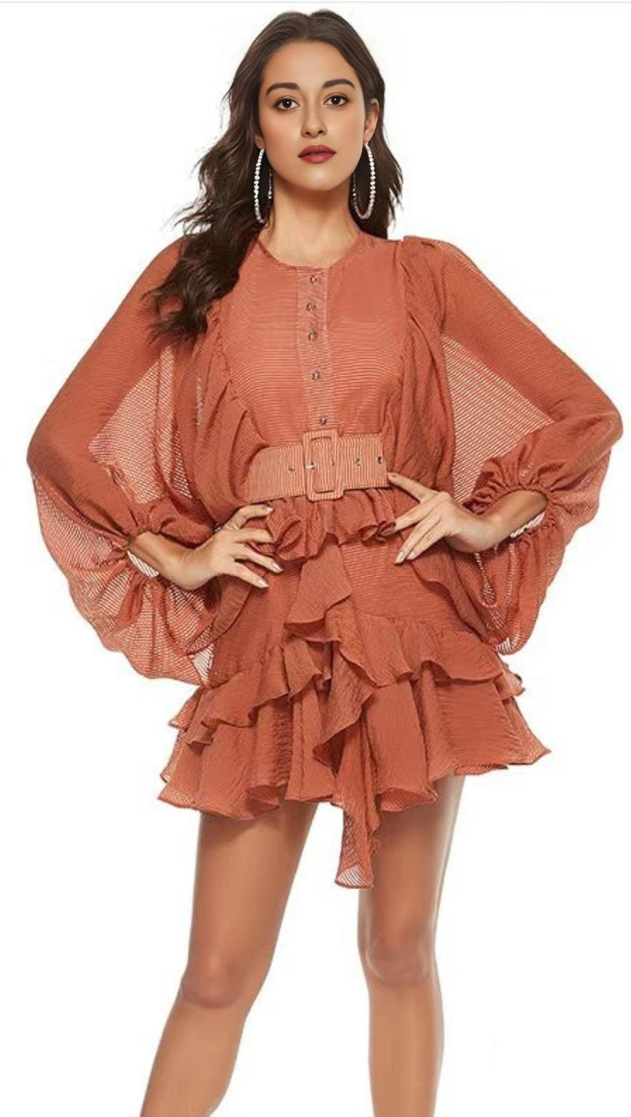 MINI ABITO DRAPPEGGIATO CON SCOLLO AVVOLTO