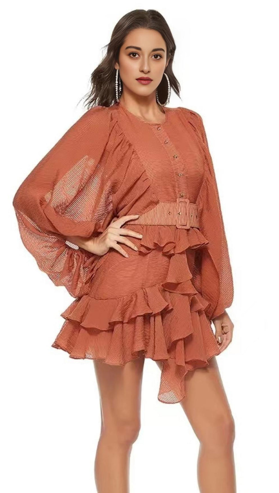 MINI ABITO DRAPPEGGIATO CON SCOLLO AVVOLTO