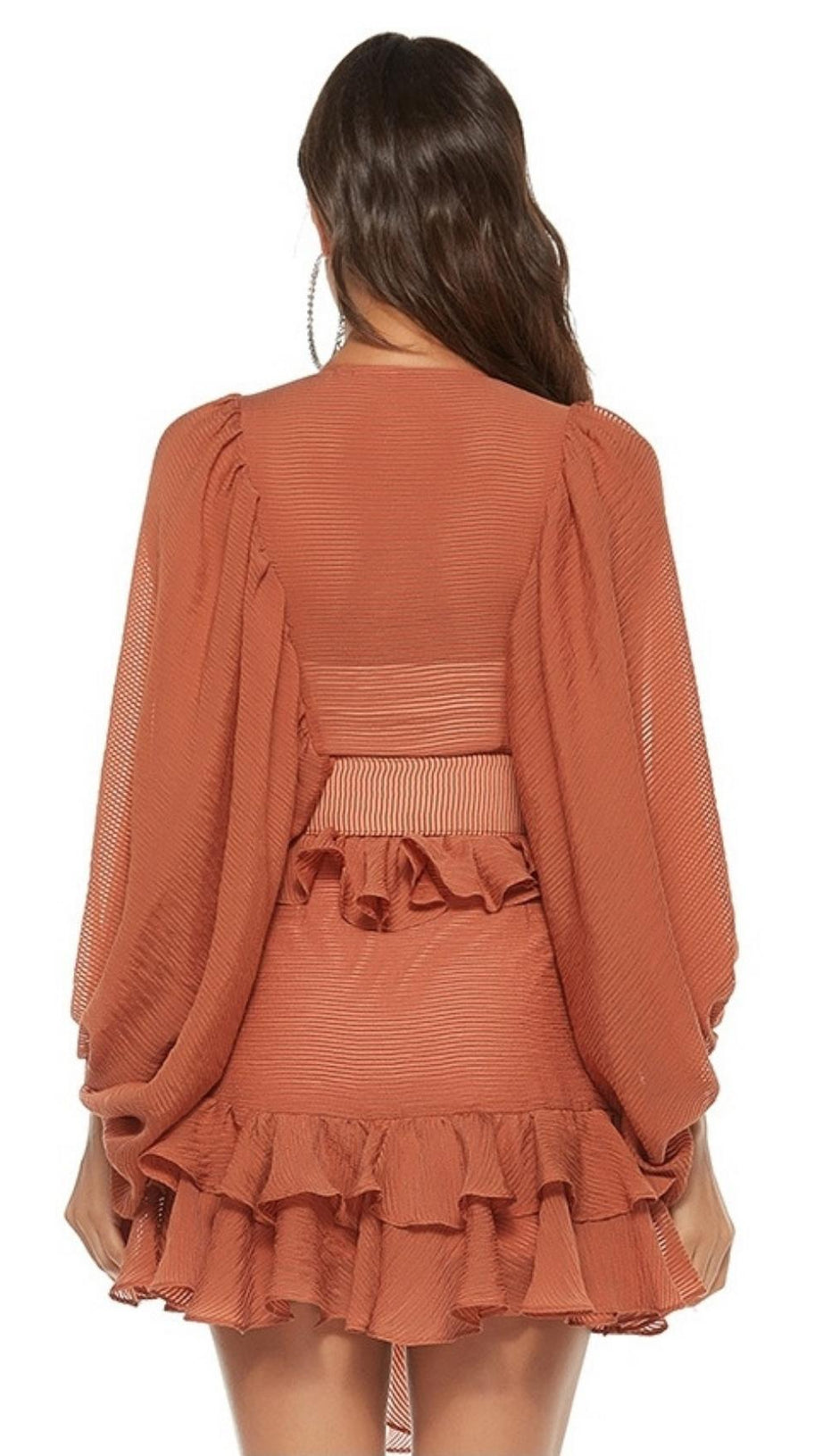 MINI ABITO DRAPPEGGIATO CON SCOLLO AVVOLTO