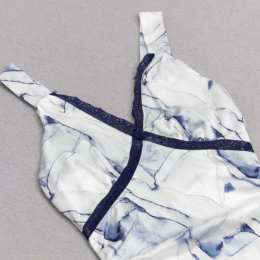 ABITO LUNGO CON CAMICIA E STAMPA GRAFICA