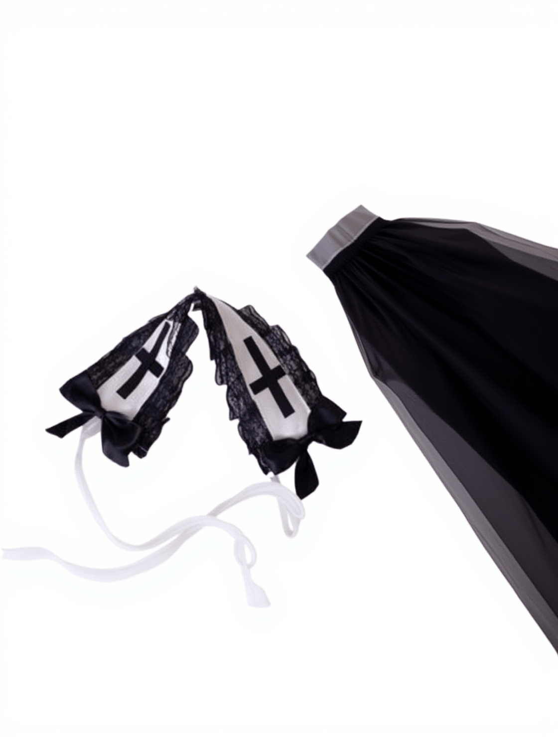 MEDEA CROSS VEIL HEADBAND