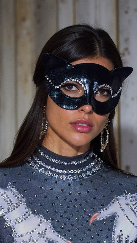 DEVIKA CRYSTAL CAT MASK
