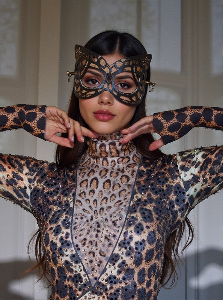 AIIZIE ASHUR LEOPARD CAT MASK - product image