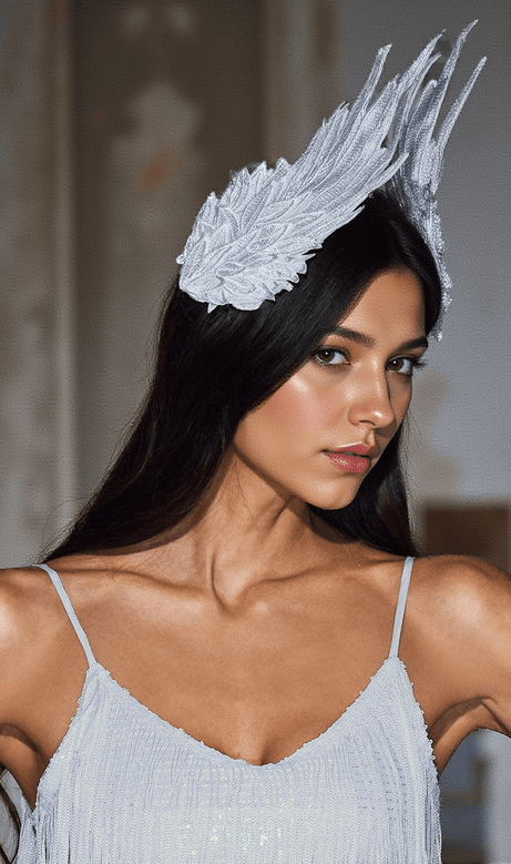 Fermagli per capelli ricamati con piume Danu