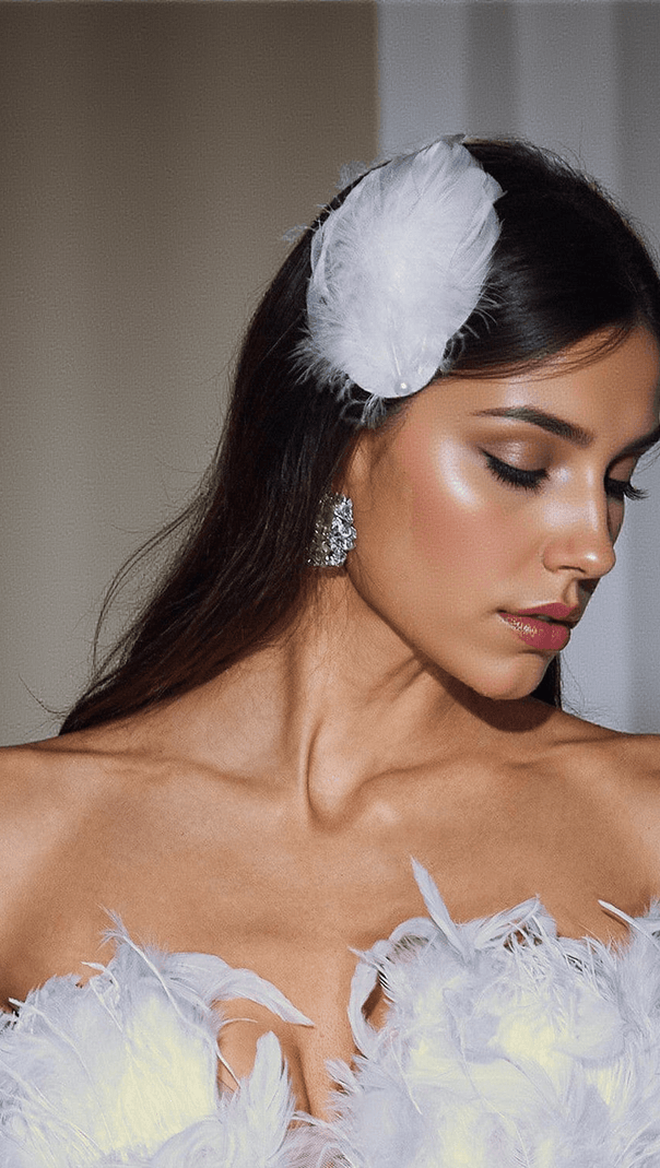 AIIZIE THEMIS FEATHER PEARL BARRETTES - product image