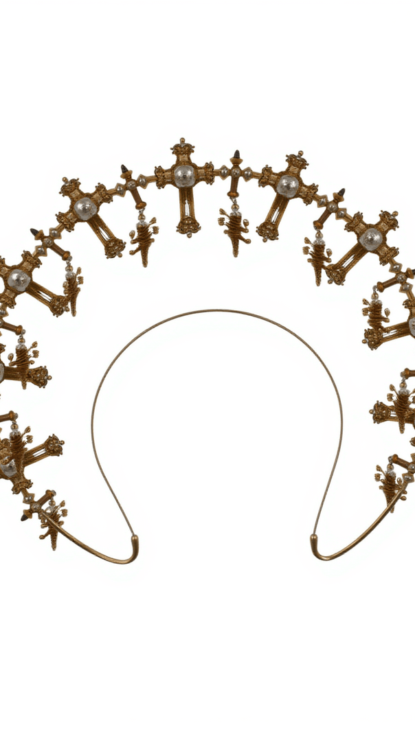 AIIZIE TULIA CROSS PEARL CROWN - product image
