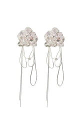 WHITE BUTTERFLY ORCHID EARRINGS